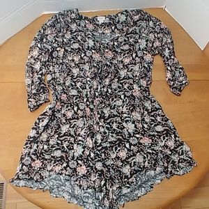 Mossimo romper Floral XXL black